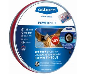 Lata sellada de 10 discos de corte metal 125 x 0,8 mm AS 60 W EvolutionLifetime Plus